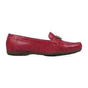Van Dal Bliss II Loafers - Berry Python Print