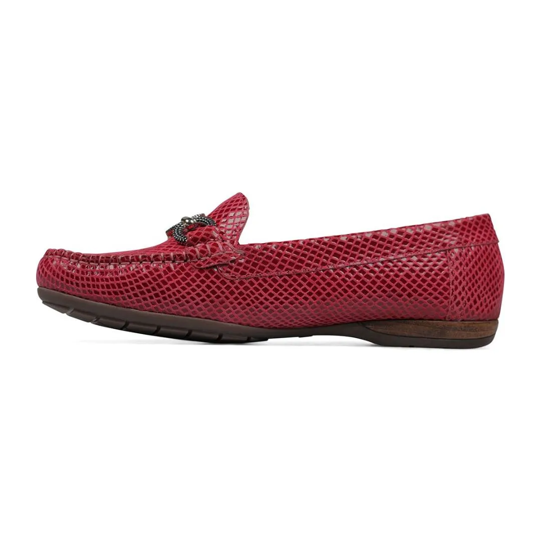 Van Dal Bliss II Loafers - Berry Python Print