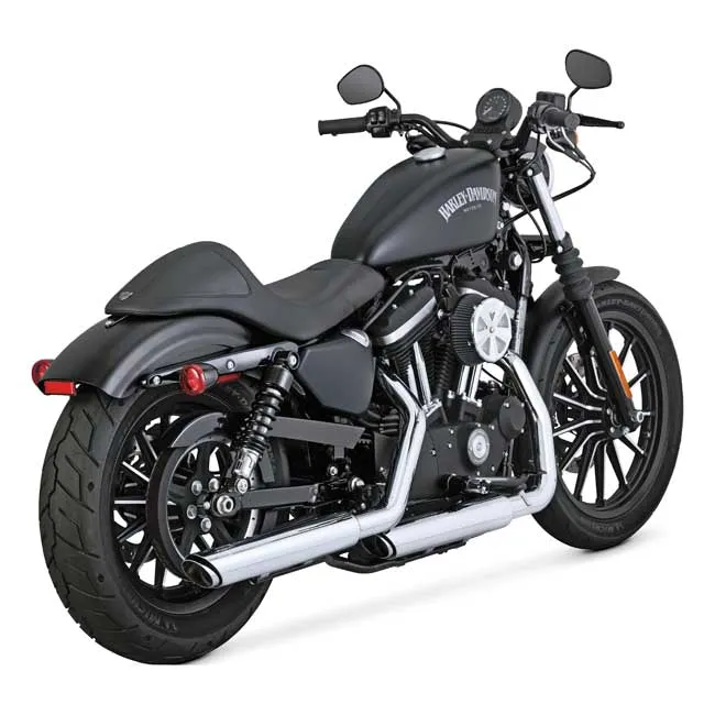 VANCE & HINES, TWIN SLASH 3" SLIP-ON PCX MUFFLERS. HD XL 14-22.