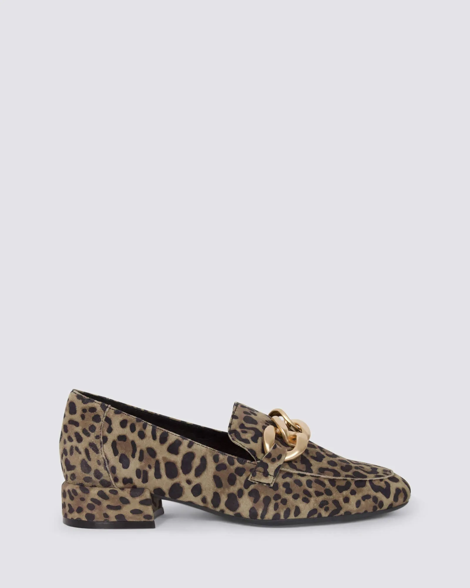 VIVANDY LOAFERS TAUPE LEOPARD SUEDE