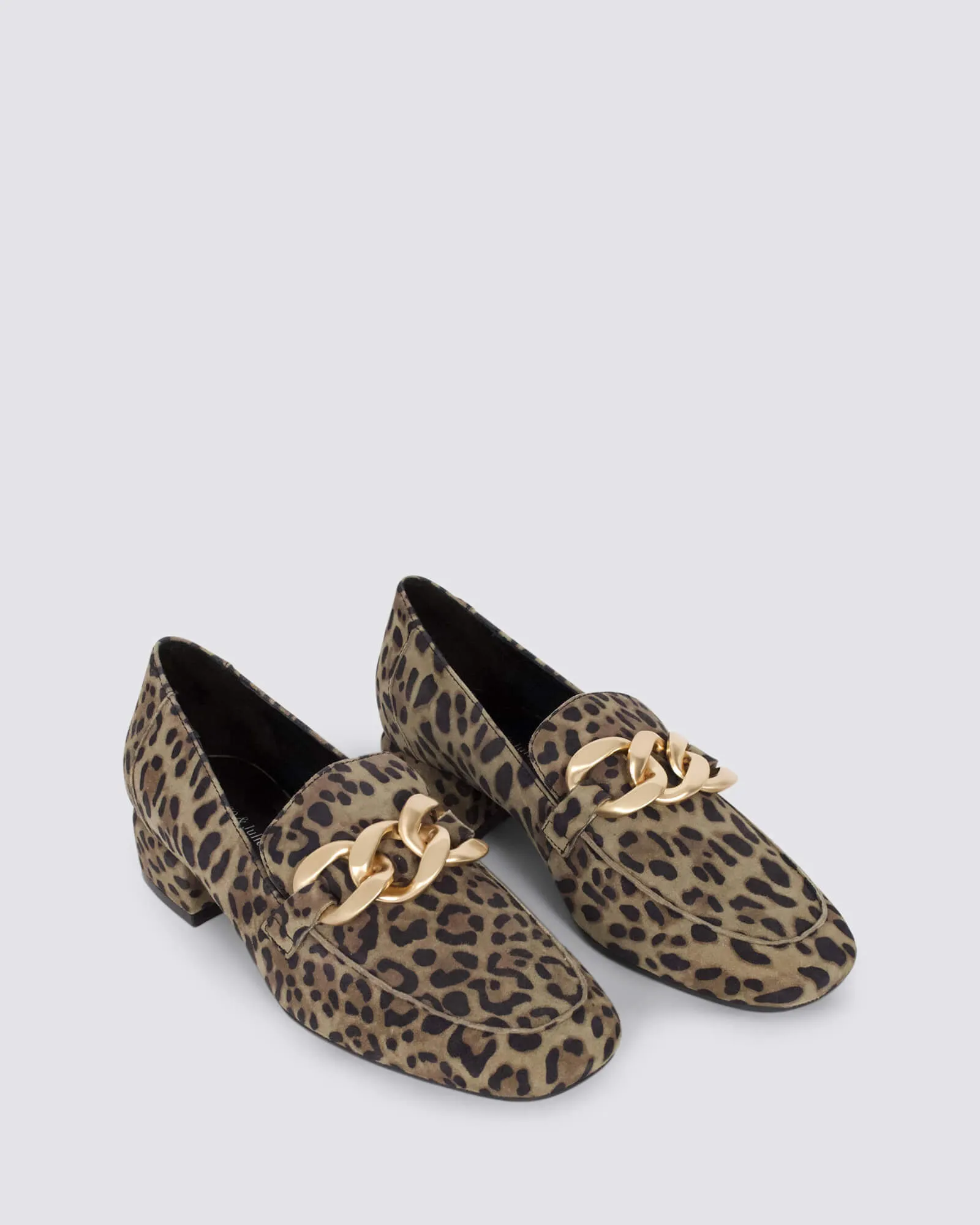 VIVANDY LOAFERS TAUPE LEOPARD SUEDE