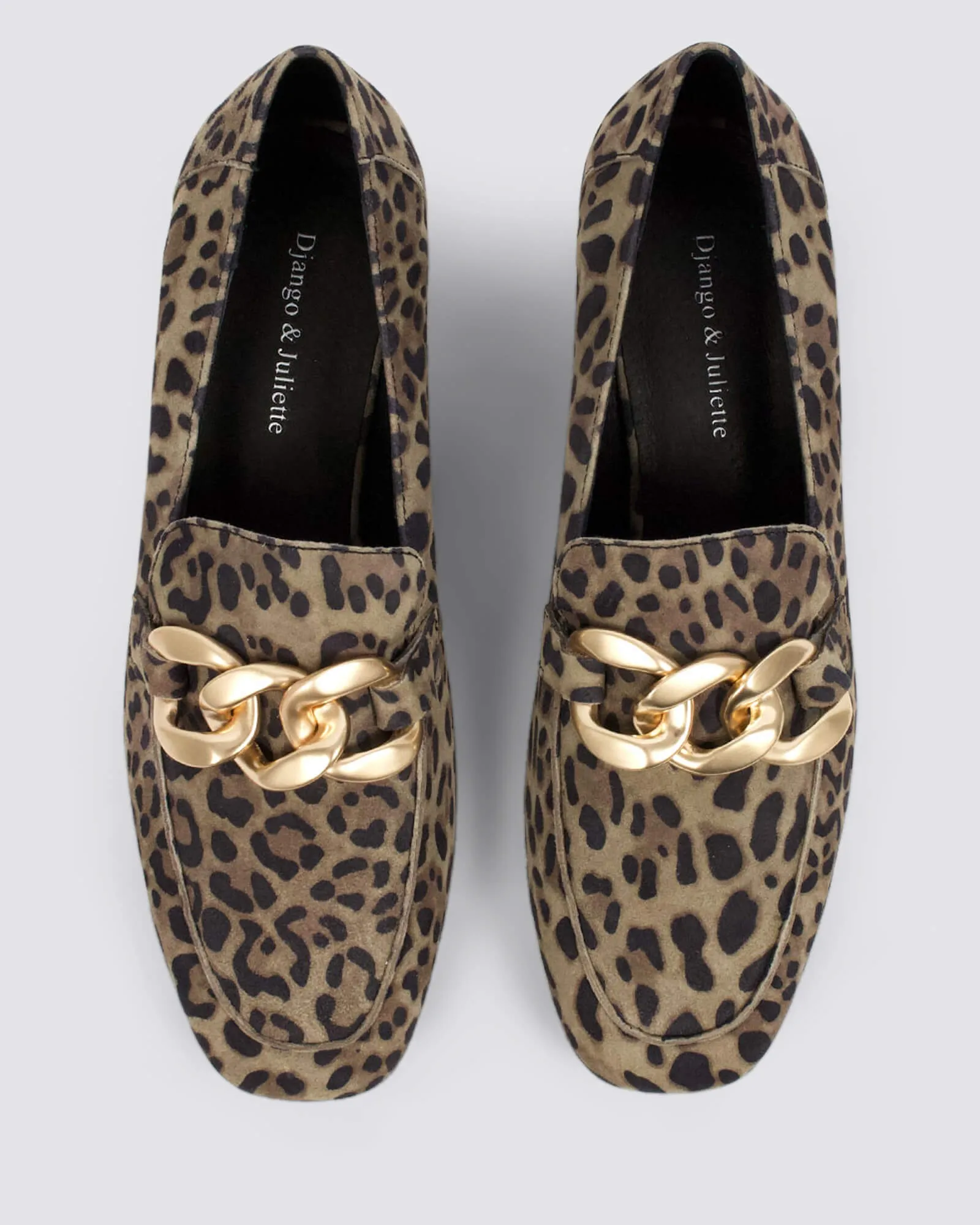 VIVANDY LOAFERS TAUPE LEOPARD SUEDE