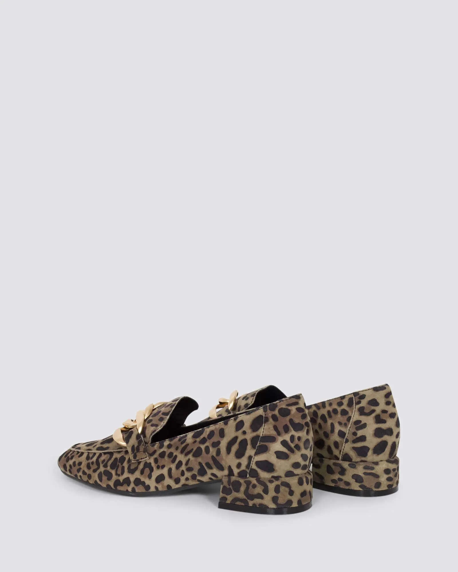 VIVANDY LOAFERS TAUPE LEOPARD SUEDE