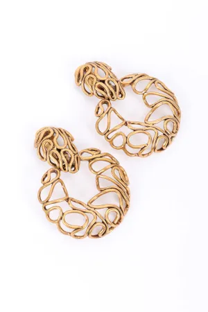 Wire Hoop Drop Earrings