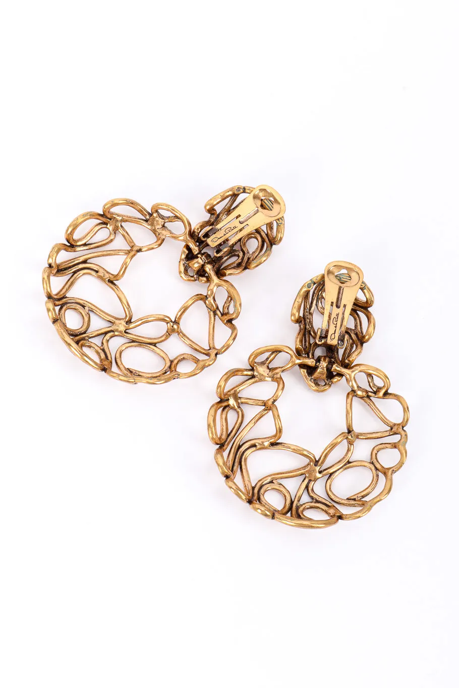 Wire Hoop Drop Earrings