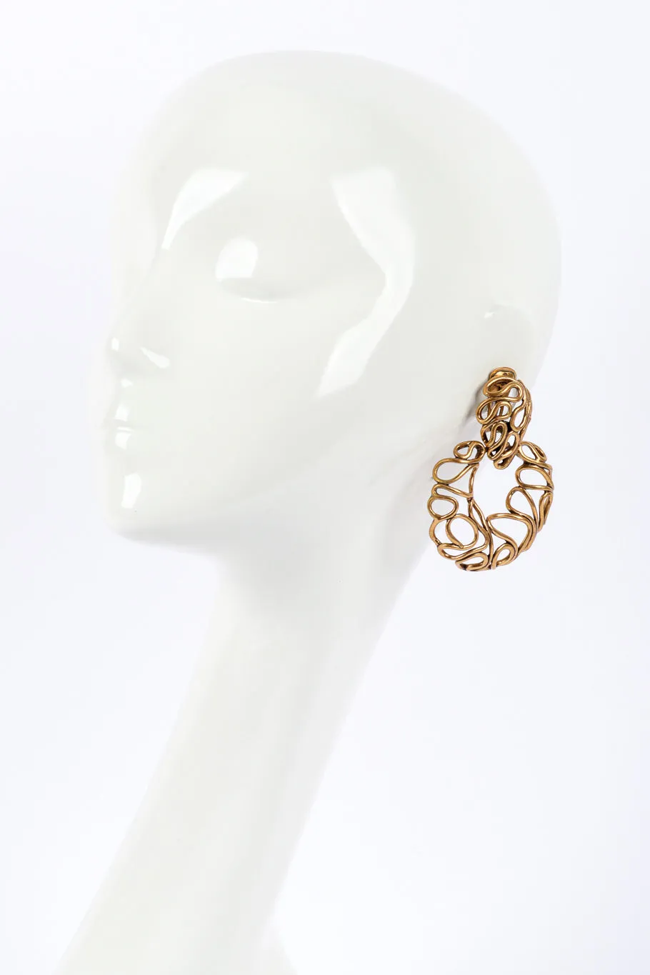 Wire Hoop Drop Earrings