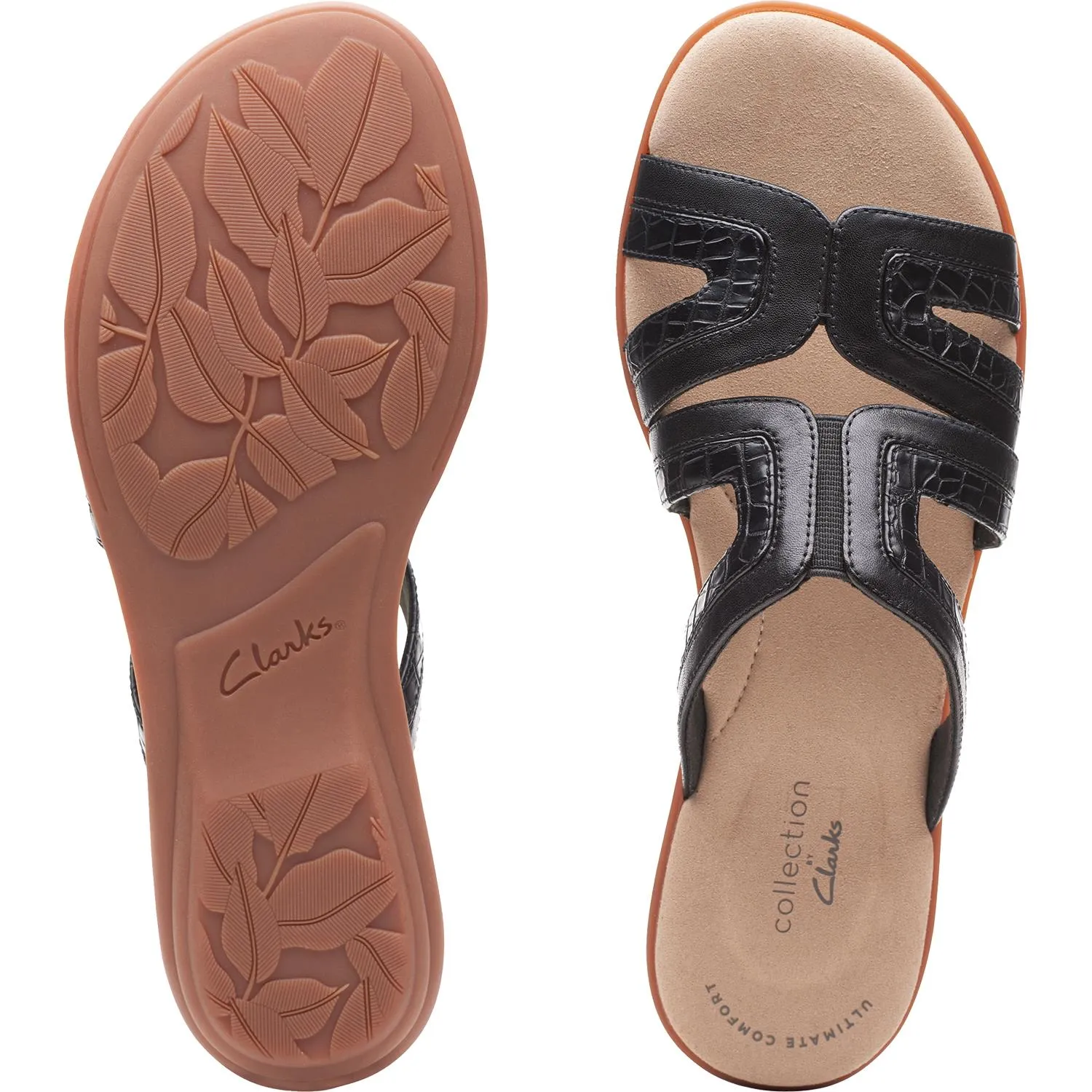 Women's Clarks Ada Lilah Black Combi Leather