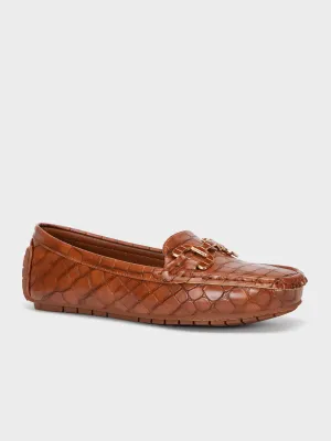 Womens "ARLOWE" Textured Comfy Moccasins
