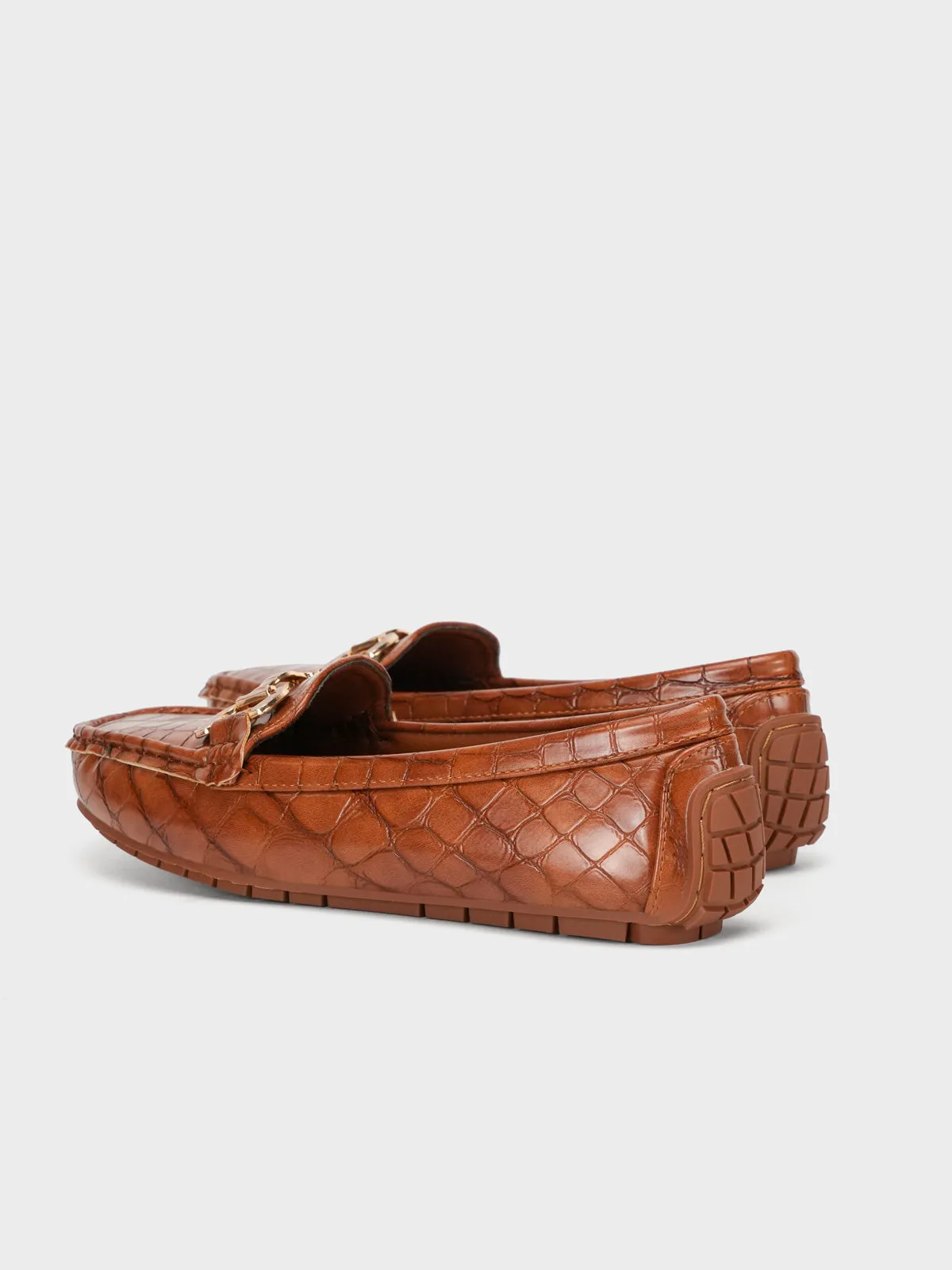 Womens "ARLOWE" Textured Comfy Moccasins