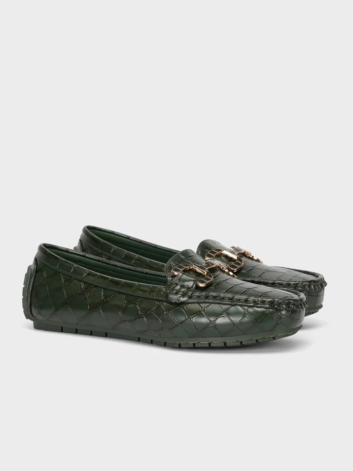 Womens "ARLOWE" Textured Comfy Moccasins
