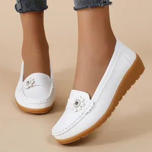 Women's soft sole comfortable leather shoes