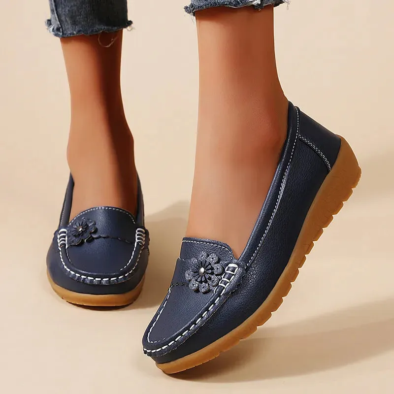 Women's soft sole comfortable leather shoes