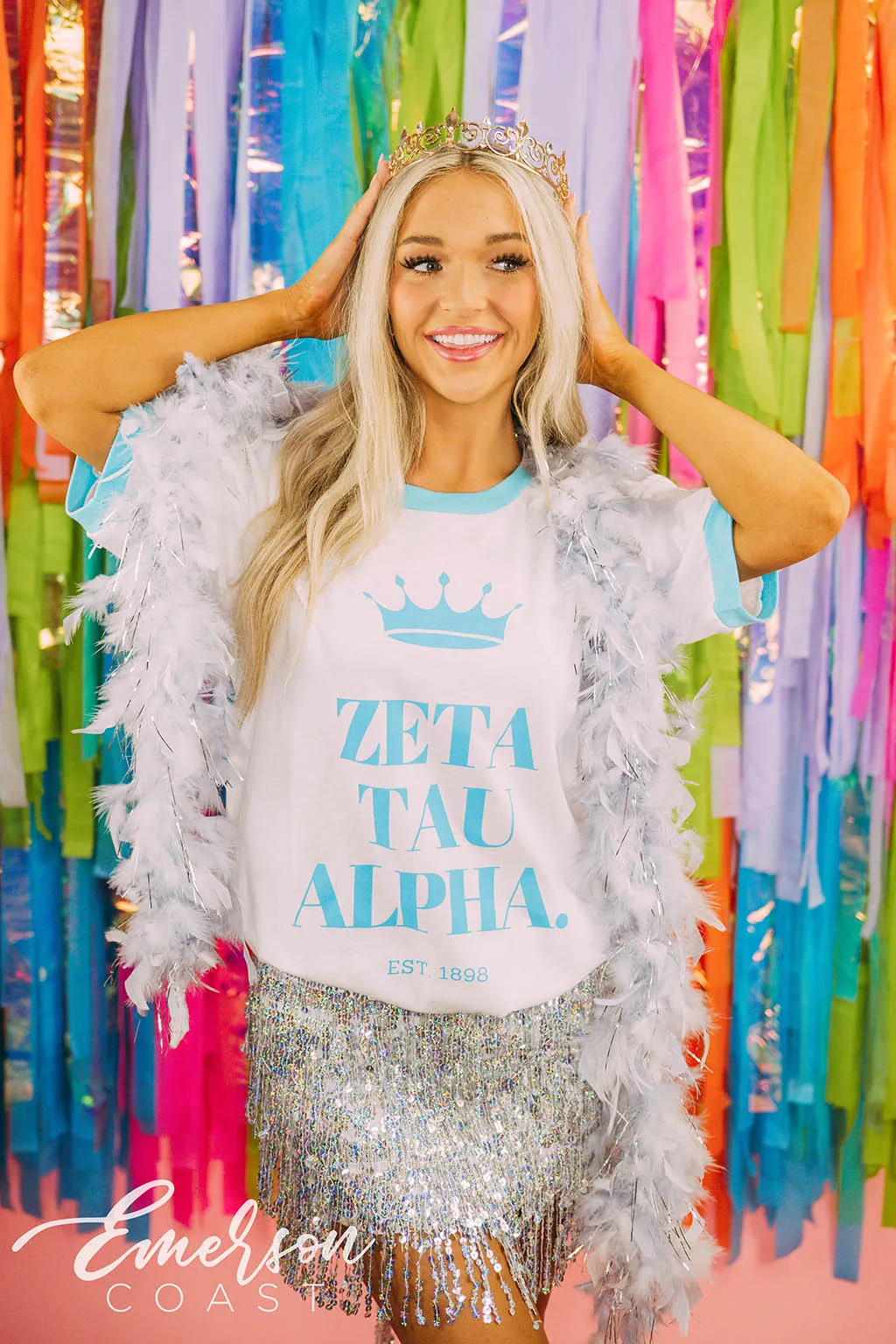 Zeta Tau Alpha Bid Day Simple Crown Ringer