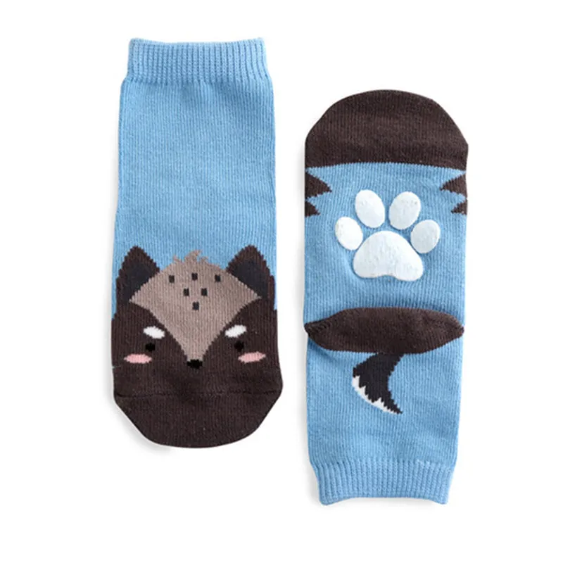 Zoo Wolf Non-Slip Socks V1109